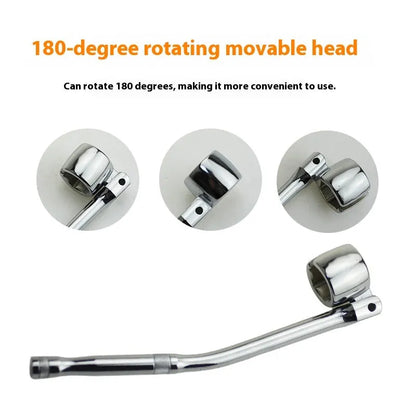 22mm hexagonal socket wrench for oxygen sensor removal with chrome finish