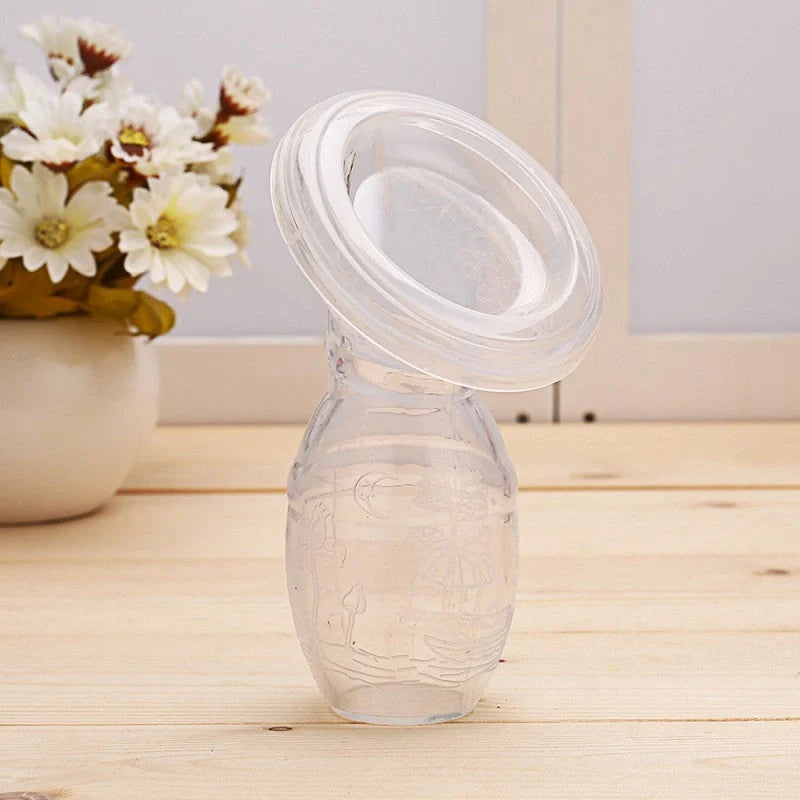 Full Silicone Breast Milk Collector with large opening for comfortable fit