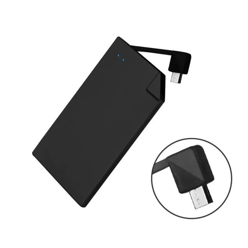 Silver graphene power bank showing ultra-slim 4mm profile with 4000mAh capacity for mobile charging