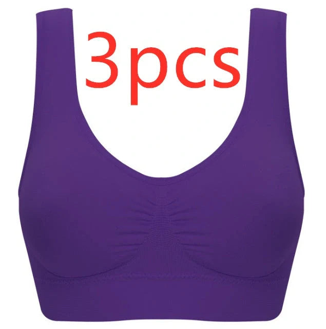 Comfortable women's yoga sports bra top for workouts and fitness activities