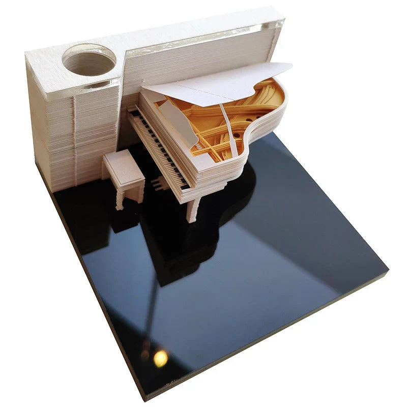 Enchanting 3D paper carving calendar notepad with intricate designs and practical features for everyday use