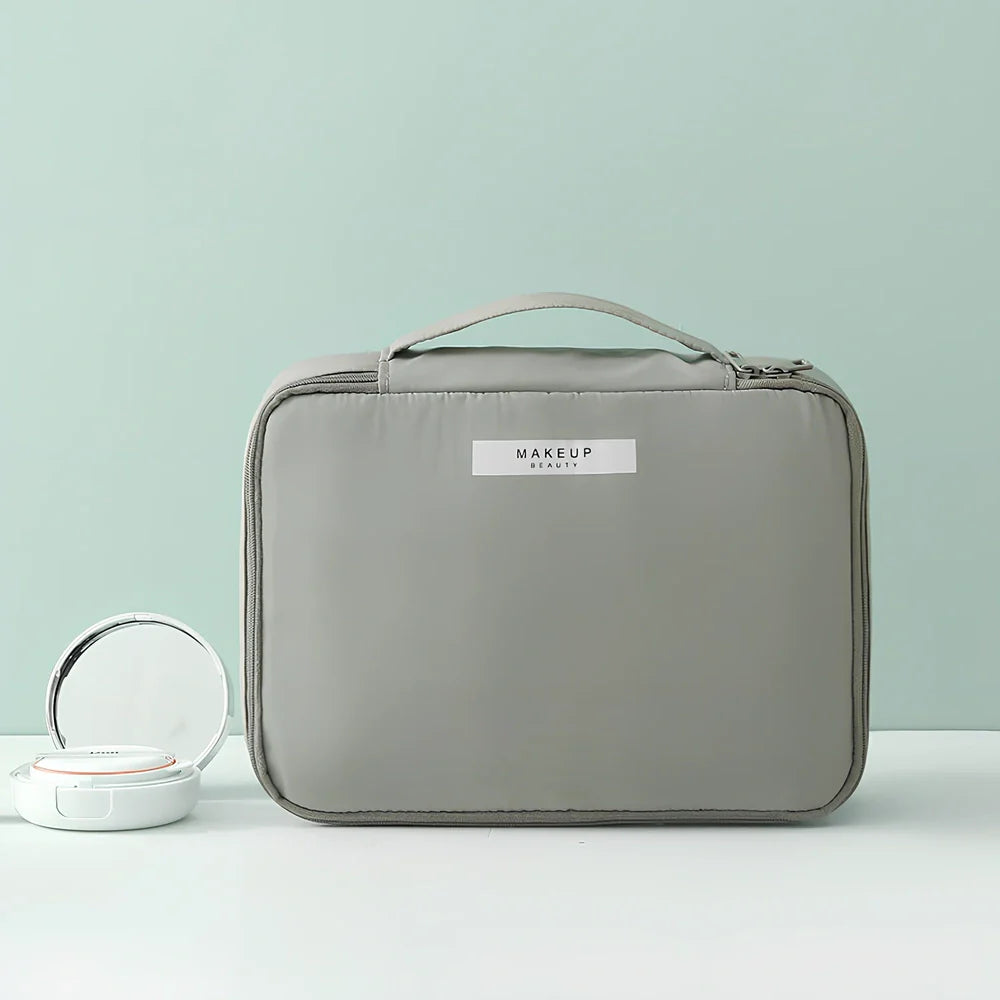23x16.5x8cm travel cosmetic organiser bag with sponge construction and multiple compartments
