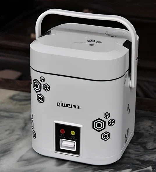 Kiwi MF-12A mini electric cooker with stainless steel pot and compact 19cm design