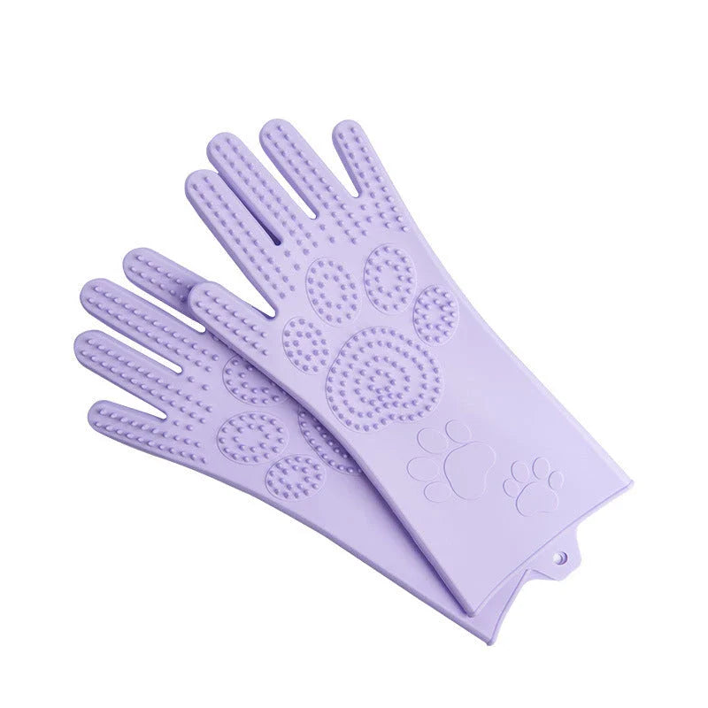 Silicone gloves with heat-resistant and non-slip design for versatile cleaning and cooking tasks