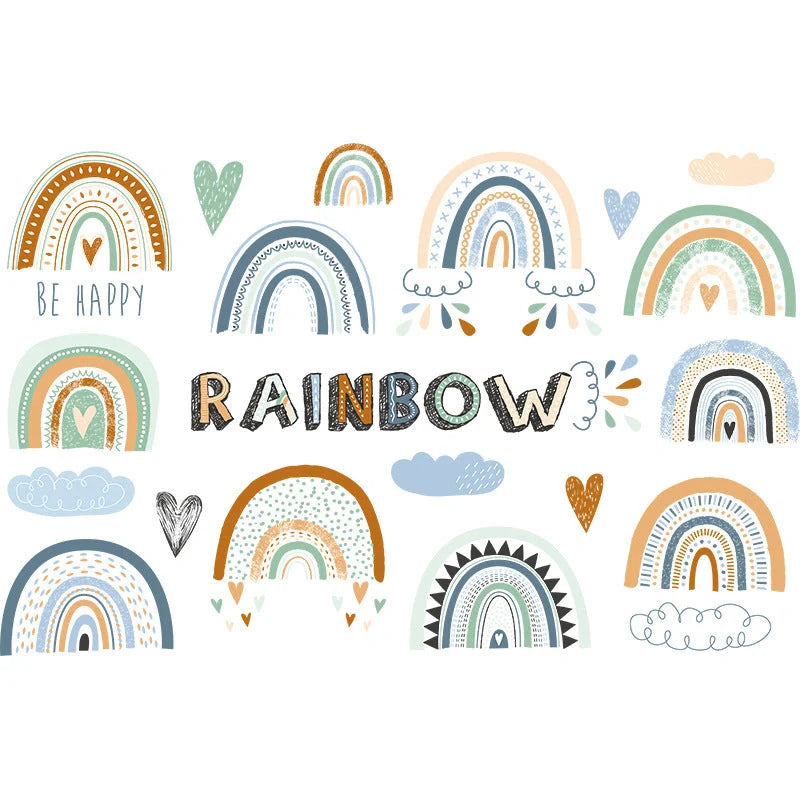 Colourful children's cartoon PVC wall stickers for room decoration