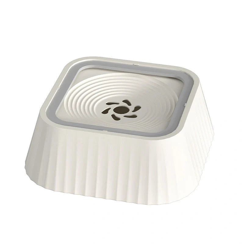 Portable floating water bowl for pets, designed to prevent splashing and keep mouths dry