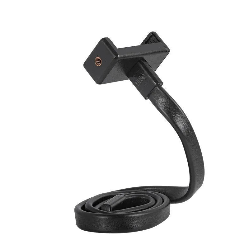 Flexible adjustable hose phone holder with phone clip for live broadcast shooting