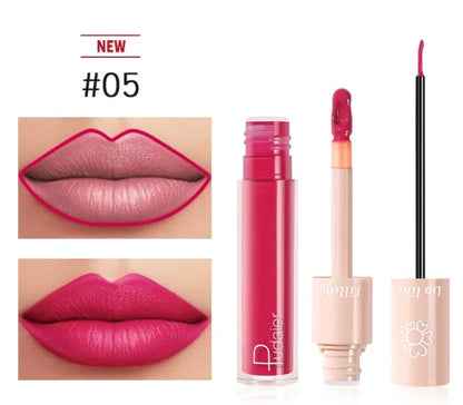 Pudaier dual-ended lipstick and lip gloss tube with 20 colour options