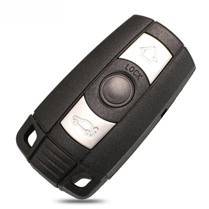 CAS3 BMW replacement car key fob with three buttons and a blank metal blade.