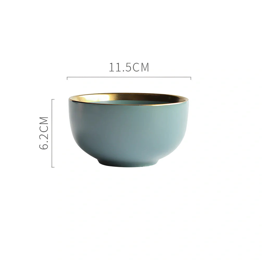 Nordic porcelain tea bowl in 10cm grey with celadon glaze, 300ml capacity for solid colour tea drinking
