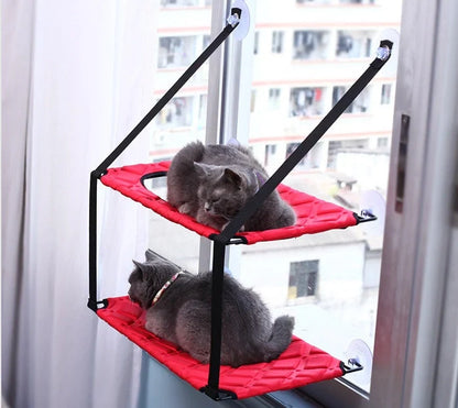 Cat Hammock Window Resting Seat Perch for indoor cats, durable and space-saving