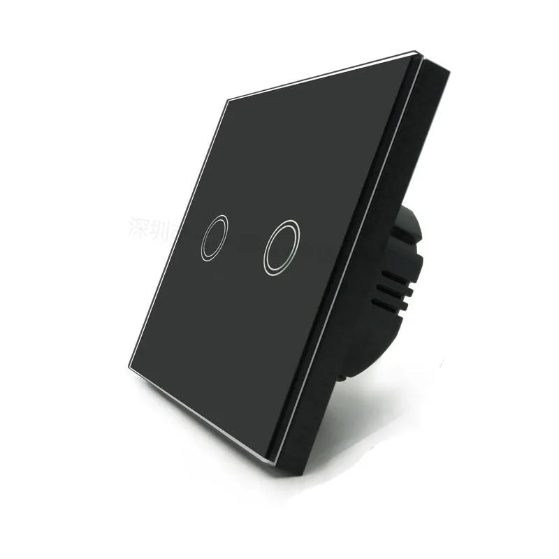 86mm touch switch with tempered glass panel for low power lighting in UK homes