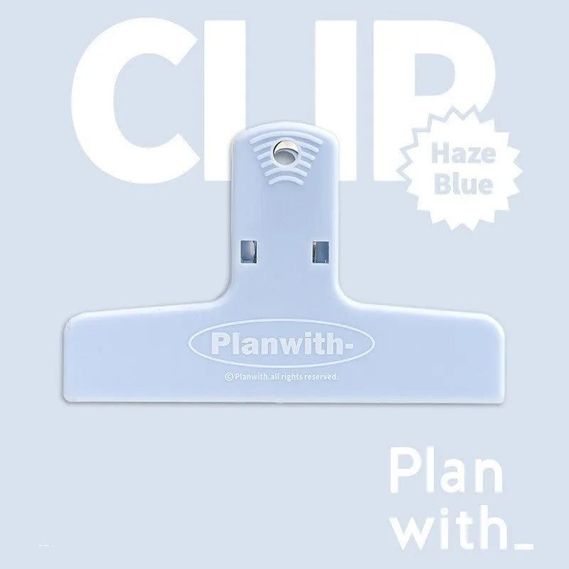 RosyPosy Japanese Wind Cream File magnetic bill clip in Haze Series with plastic magnet alloy construction