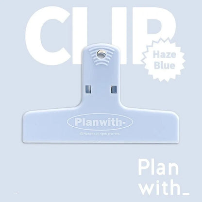 RosyPosy Japanese Wind Cream File magnetic bill clip in Haze Series with plastic magnet alloy construction