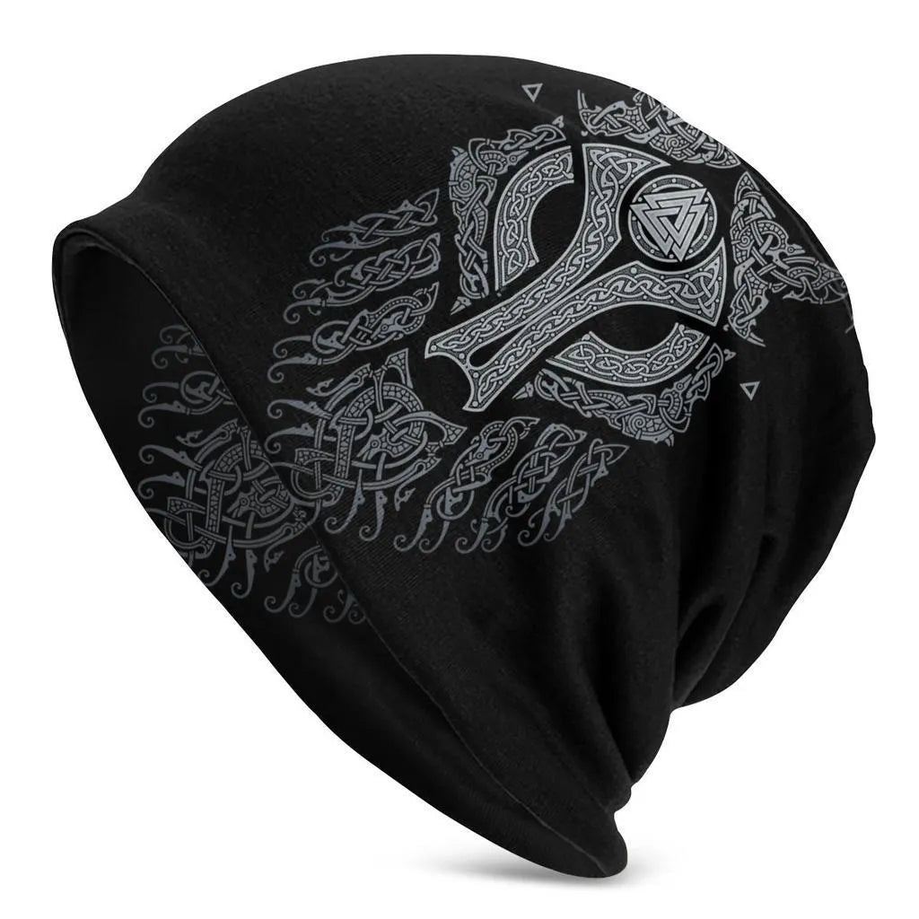 Viking totem wolf print double-layer elastic sleeve cap in various colours for hip hop street dance
