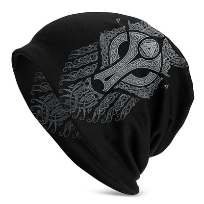Viking totem wolf print double-layer elastic sleeve cap in various colours for hip hop street dance