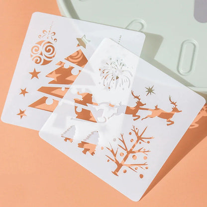 DIY Christmas Hand Tent Album Template Set for festive crafting projects
