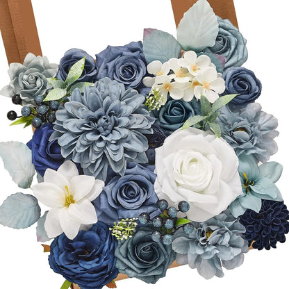 Silk flower wedding simulation box flower for layout planning in a selection of colours.