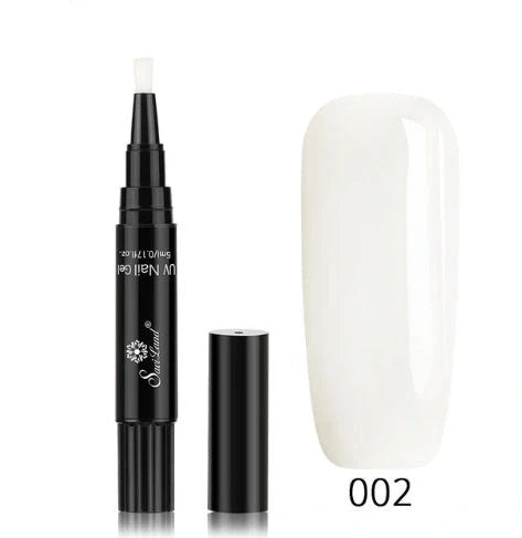 3-in-1 Gel Nail Varnish Pen with Glitter for One-Step Nail Art