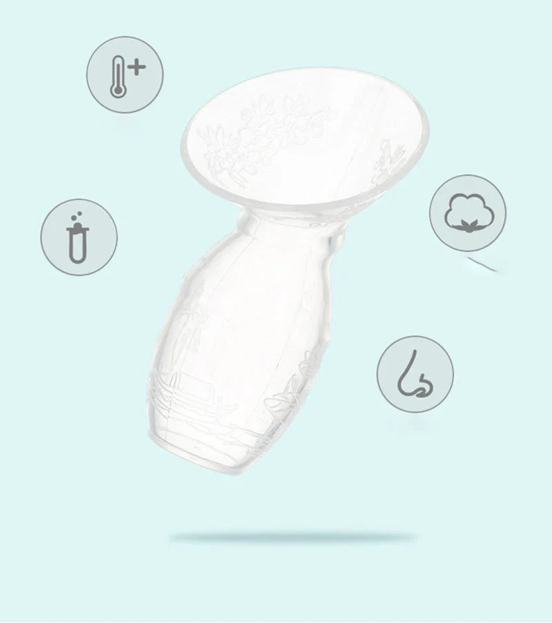 Full Silicone Breast Milk Collector with large opening for comfortable fit