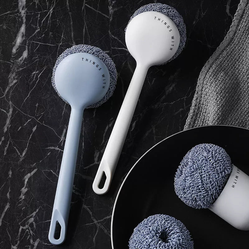 Nano Cleaning Scrubber Set in white and blue for kitchen decontamination
