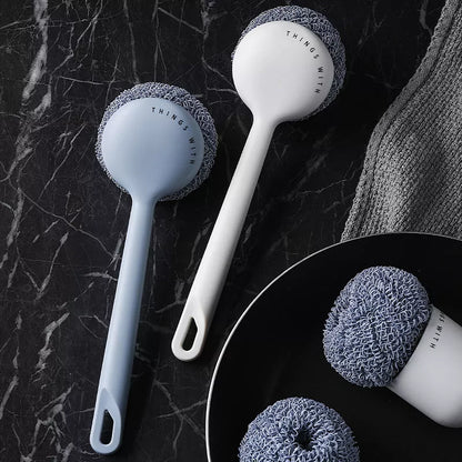 Nano Cleaning Scrubber Set in white and blue for kitchen decontamination