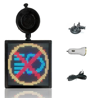 Customisable car rear window LED display with vibrant seven-colour messages