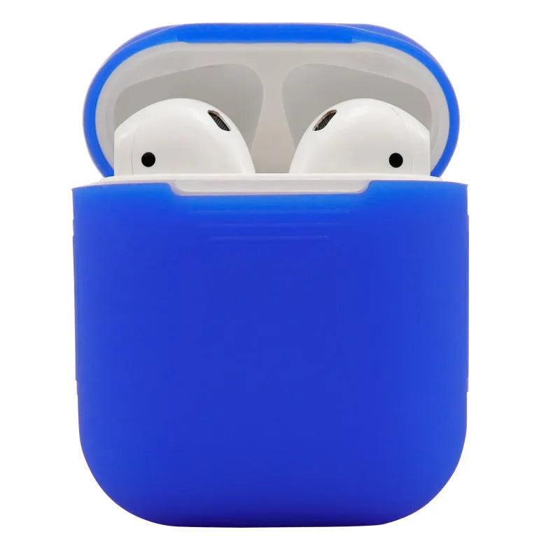 Silicone protective cover for AirPods 2 wireless earbud case in various colours