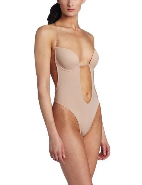 Backless shapewear bra designed to provide a smooth, flattering silhouette under summer dresses