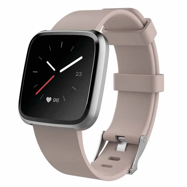 Fitbit Versa Lite TPE replacement watch strap in multiple colours showing large and small sizes.