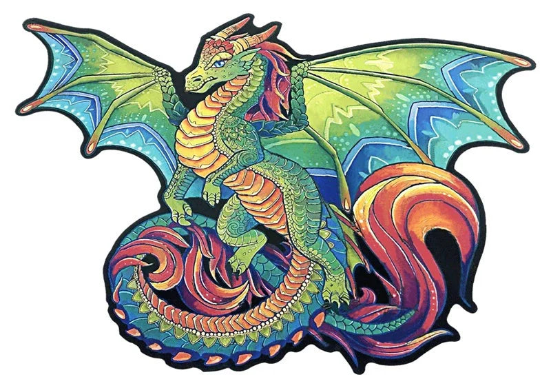 Colourful animal-shaped wooden jigsaw puzzles for children