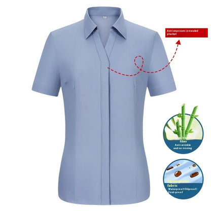 Men's slim fit bamboo fibre formal shirt with square collar, shown in a solid colour.