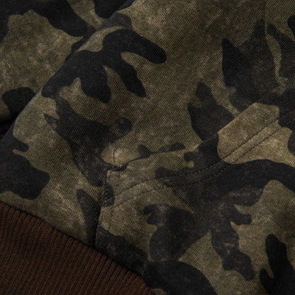 Women's camouflage reversible hooded jacket with detachable fur hood, cotton, long sleeves, sizes S M L