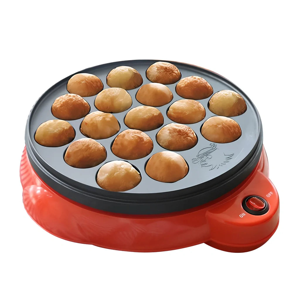 Octopus small ball machine with red housing and 40mm food processing holes