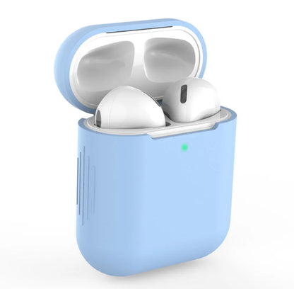 Silicone protective cover for AirPods 2 wireless earbud case in various colours