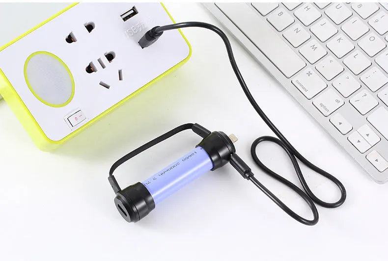 Mini keychain emergency phone charger with 18650 lithium battery