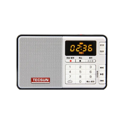 Tecsun Q3 portable digital audio player and FM broadcast recorder in multiple colour options.