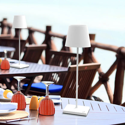 Black touch dimming wireless table lamp 38cm tall with 220 lumens output for outdoor use