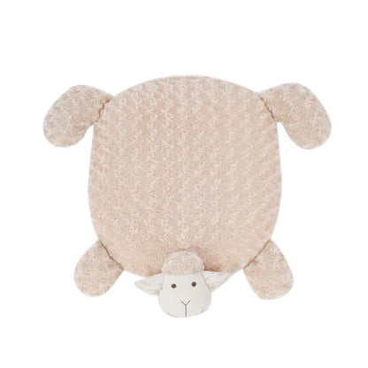 Cosy sheep-shaped plush carpet with soft, warm chenille fibres for comfortable home decor