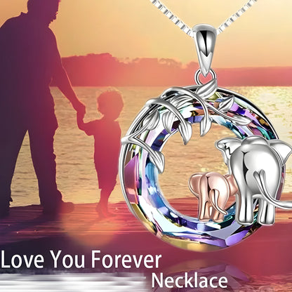 Platinum colour women's necklace with animal-shaped geometric diamond pendant featuring Saturn decoration on adjustable chain