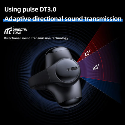 Black and white T306 wireless Bluetooth clip-on sports gaming headset on a plain background.