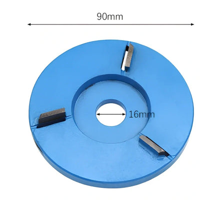 Meterk six-tooth wood carving disc for angle grinders with 16mm aperture and 90mm diameter