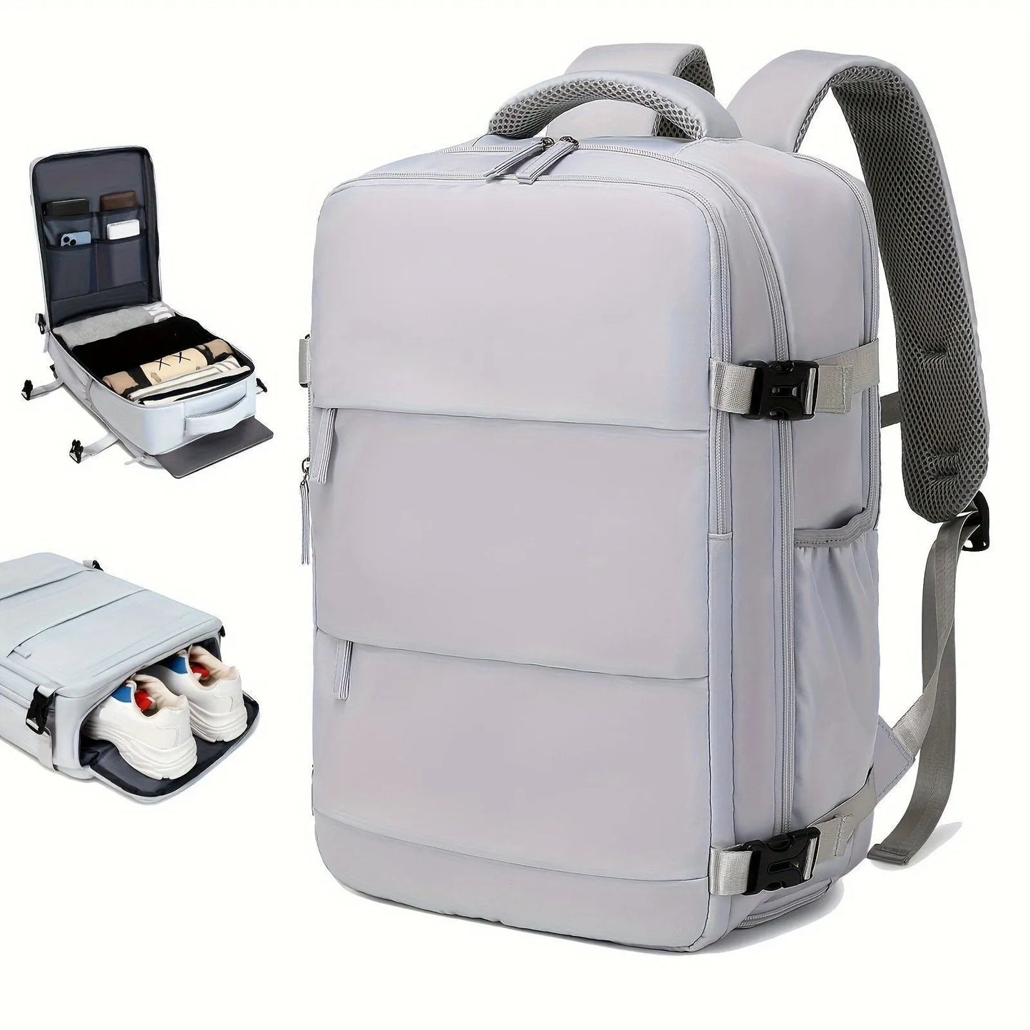 Large multifunctional men's luggage backpack in nylon with 20-35L capacity for travel