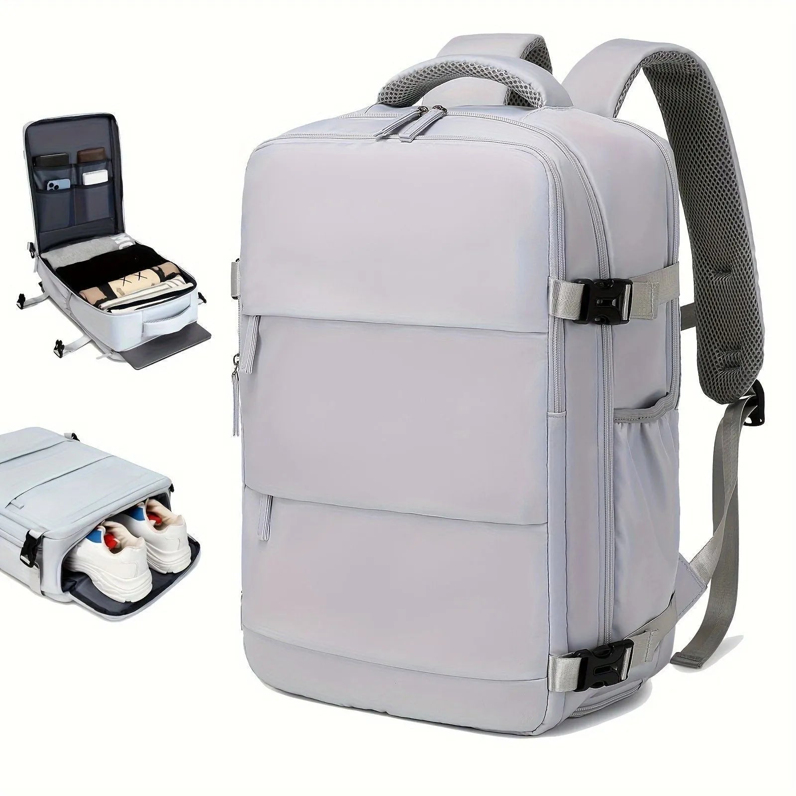 Large multifunctional men's luggage backpack in nylon with 20-35L capacity for travel