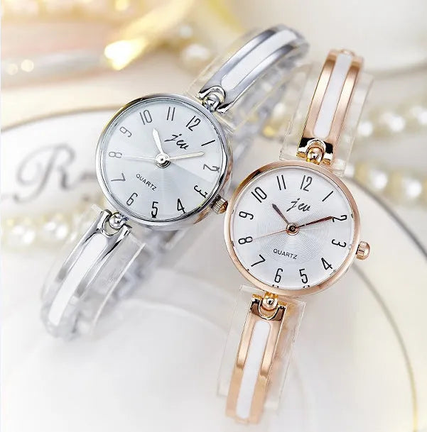 Steel belt fashion watch with Japan quartz movement, 3ATM waterproof, Gold or Silver, 18cm total length