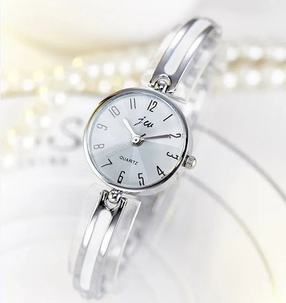 Steel belt fashion watch with Japan quartz movement, 3ATM waterproof, Gold or Silver, 18cm total length