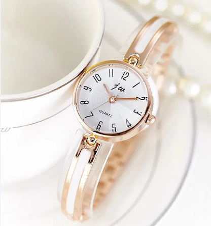 Steel belt fashion watch with Japan quartz movement, 3ATM waterproof, Gold or Silver, 18cm total length