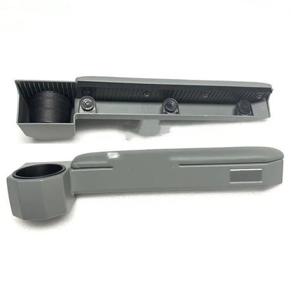 Grey car armrest door ring frame set with magnetic installation for centre console storage
