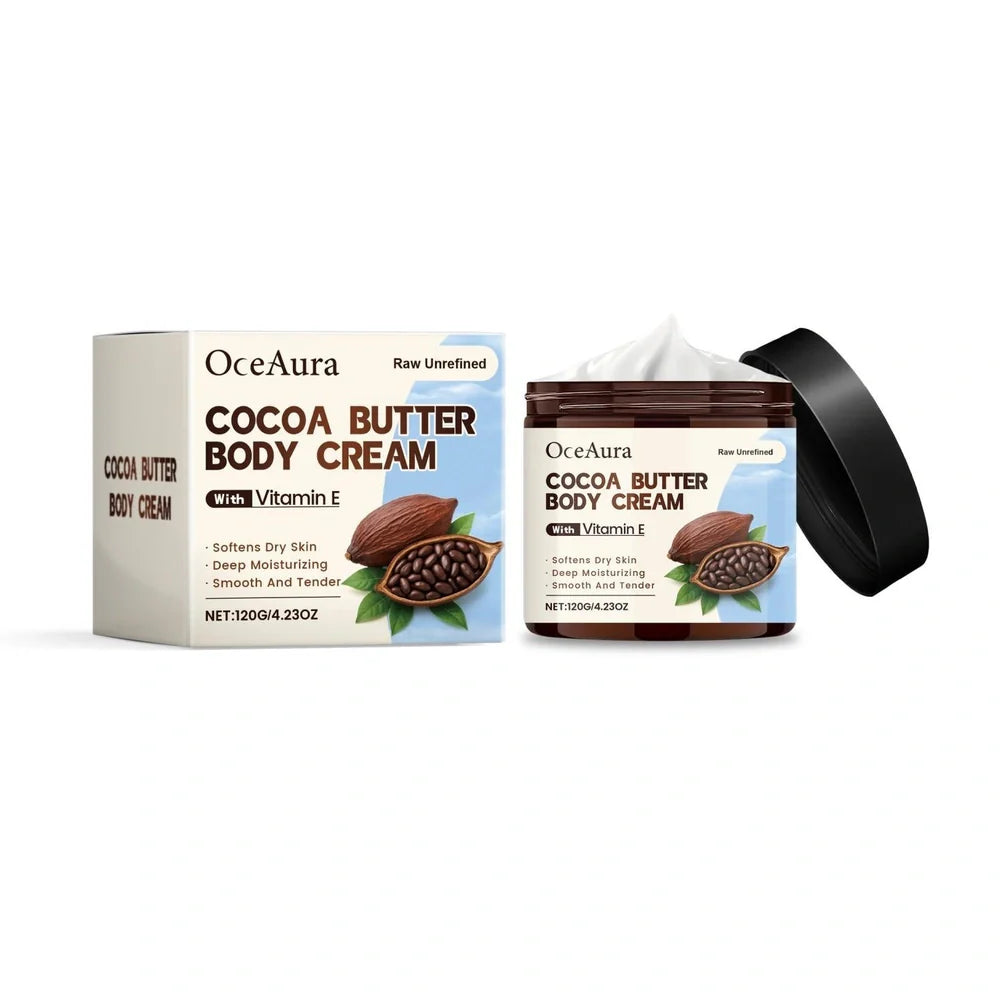 120g cocoa butter body cream container with vitamin E and coconut oil formula