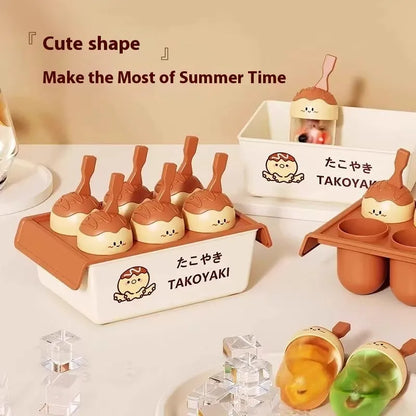 Octopus-shaped ice cream mould with single cavity, modern plastic design for homemade frozen desserts